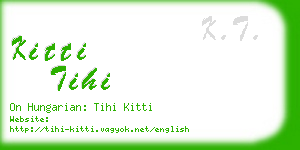 kitti tihi business card